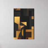 Goud en schaduw: de dans van vormen Canvas Print (Voorkant)