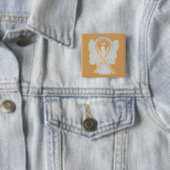 Goud en Silver Angel Awareness Ribbon Button Pins (In situ)