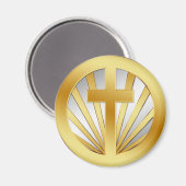 GOUD EN SILVER CROSS MAGNEET (Voorkant / Achterkant)