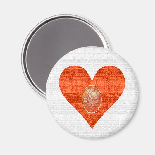 Goud en Sinaasappel  Cameo Magneet (Voorkant / Achterkant)