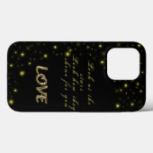 Goud en sparkles sterren op zwart Case-Mate iPhone case (Achterkant (horizontaal))
