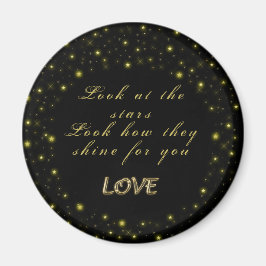 Goud en sparkles sterren op zwart magneet