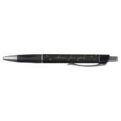 Goud en sparkles sterren op zwart pen (Bodem)