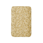 Goud en sprankelend wit glitterpatroon badmat (Voorkant Verticaal)