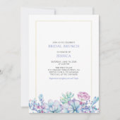 Goud en tropisch gesternte Bridal Brunch Shower in Kaart (Voorkant)