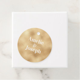 Goud en Turquoise bruiloft gunst labels