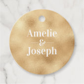 Goud en Turquoise bruiloft gunst labels (Voorkant)