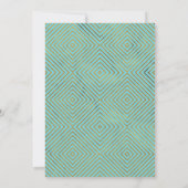 Goud en Turquoise Hun Trouw Hart Script Kaart (Achterkant)