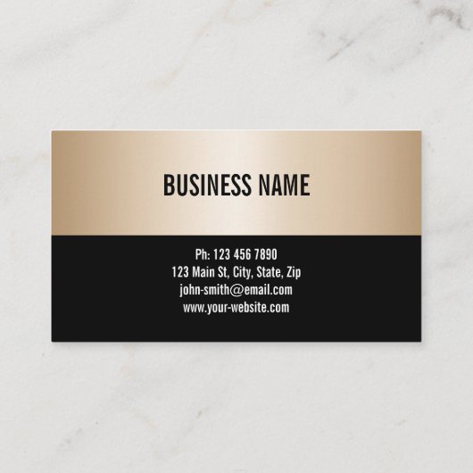 GOUD EN VET Elegant Modern Eenvoudig Professioneel Visitekaartje (Achterkant)