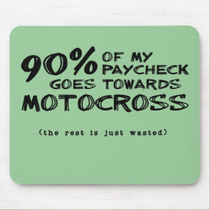 Goud en vuilnis Bike Motocross Mousepad Muismat