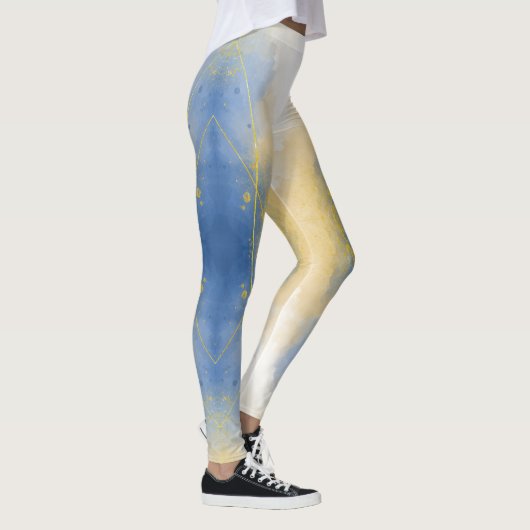 Goud en water leggings (Rechts)