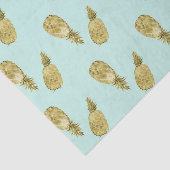 Goud en Waterverf Ananassen Tissuepapier (Detail)