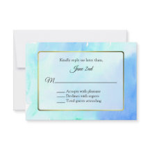 Goud en Waterverf Lijst Wedding RSVP