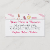 Goud en Waterverf Lipsticks en Gloss-kaarten Visitekaartje (Achterkant)