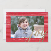 Goud en Waterverf met kerstfeestdag Feestdagenkaart (Voorkant)