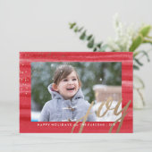 Goud en Waterverf met kerstfeestdag Feestdagenkaart (Staand voorkant)