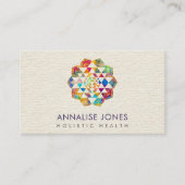 Goud en waterverf Sri Yantra / Sri Chakra Visitekaartje (Voorkant)