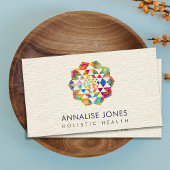 Goud en waterverf Sri Yantra / Sri Chakra Visitekaartje