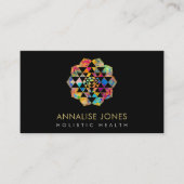 Goud en waterverf Sri Yantra / Sri Chakra Visitekaartje (Voorkant)