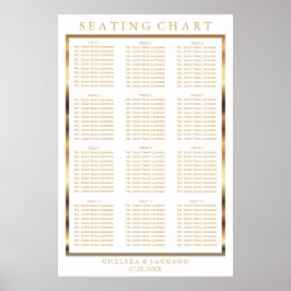 Goud en wit - 12 Zitkuur Poster