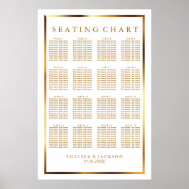 Goud en wit - 16 Zitkuur Poster