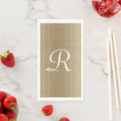 Goud en wit 50ste huwelijksjubileum monogram servet (Insitu)