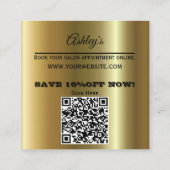 Goud en wit, aangepast Visitekaartje (Achterkant)