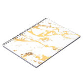 Goud en wit Abstract acrylverf Abstract Notitieboek (Linkerzijde)