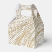 Goud en Wit Abstract Ontwerp Favoriet Box Bedankdoosjes (Achterkant)