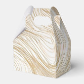 Goud en Wit Abstract Ontwerp Favoriet Box Bedankdoosjes (Voorkant Zijde)
