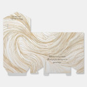 Goud en Wit Abstract Ontwerp Favoriet Box Bedankdoosjes (Ongevouwen)