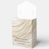 Goud en Wit Abstract Ontwerp Favoriet Box Bedankdoosjes (Open)
