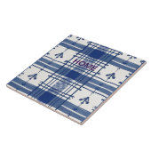 Goud en wit abstract tegeltje (Zijkant)