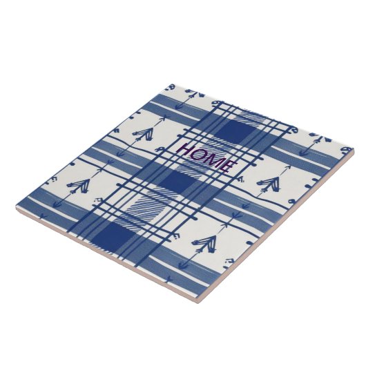 Goud en wit abstract tegeltje (Zijkant)