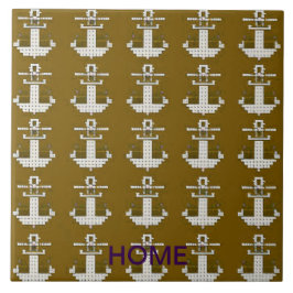 Goud en wit abstract tegeltje