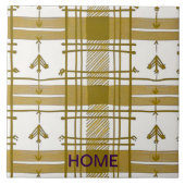 Goud en wit abstract tegeltje (Voorkant)