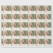 Goud en wit, Afstudeerder Pet, Foto Afstuderen Cadeaupapier (Vlak)