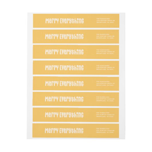 Goud en wit, alles-retouradres (Vel)