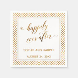 Goud en wit, altijd en altijd, hartdiamanten servet