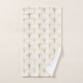 Goud en wit Art Deco 2-patroon Bad Handdoek (Handdoek)