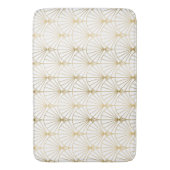 Goud en wit Art Deco 2-patroon Badmat (Voorkant Verticaal)