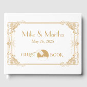 Goud en wit  Art Deco gastenboek (Voorkant)