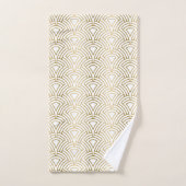 Goud en wit art Deco-patroon Bad Handdoek (Handdoek)