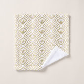 Goud en wit art Deco-patroon Bad Handdoek (Wasdoekje)