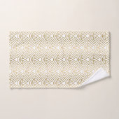 Goud en wit art Deco-patroon Bad Handdoek (Handdoek)