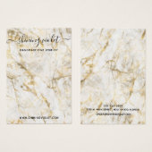 Goud en wit beeldscherm met oormerking en Ketting Visitekaartje (Voorkant /achterkant)