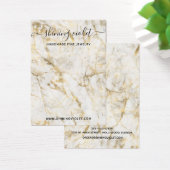 Goud en wit beeldscherm met oormerking en Ketting Visitekaartje (Bureau)