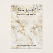 Goud en wit beeldscherm met oormerking en Ketting Visitekaartje (Voorkant)