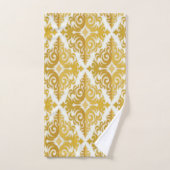 Goud en wit behangpapier bad handdoek (Handdoek)