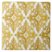 Goud en wit behangpapier tegeltje (Voorkant)